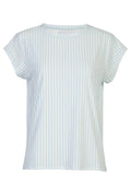 Alma U Tshirt | L. Blue Creme Small Stripe | T-Shirt fra Liberté – nedsat