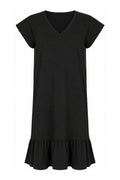 Alma U Tshirt Frill Dress | Black | Kjole fra Liberté – nedsat
