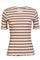 Natalia Ss Bluse | Braun Rose Creme Streifen | Bluse von Liberté