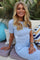 Natalia Ss Blouse | Light Blue White Stripe | T-shirt fra Liberté