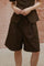 Nika Structure Shorts | Dark Brown | Shorts fra Neo Noir