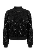 Alberte Bomber Jacket | Black Sequins