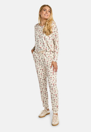Alma Ls Top | Red Bow Creme | Bluse fra Liberté