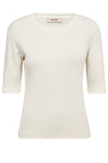 Mali O-neck 3/4 Sleeve Tee | Ecru | T-Shirt fra Mos Mosh – nedsat