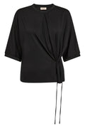 Juana O-SS Tee | Black | T-Shirt fra Mos Mosh – nedsat