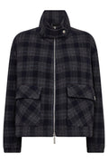 Camille Check Jacket | Salute Navy | Jakke fra Mos Mosh – nedsat