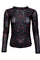 Annie Mesh Blouse | Black Red Heart | Bluse fra Black Colour