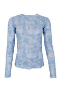 Annie Shier Mesh Blouse | Blue | Bluse fra Black Colour – nedsat