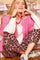 Ellie Barrel Pant | Pink Leo | Bukser fra Black Colour