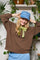 Evy Raglan Sweatshirt | Mocca | Bluse fra Black Colour