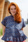Flora Rüschenbluse S/S | Blue Icon | Bluse von Black Colour
