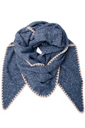 Ida Triangle Winter Scarf | Blue | Tørklæde fra Black Colour – nedsat