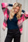 Filuca Striped Cardigan | Pink Grey | Strik fra Black Colour