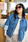 Izzy Denim Jacket | Mid Blue | Jakke fra Black Colour