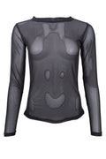 Jessie Mesh Blouse | Black Dotted – nedsat
