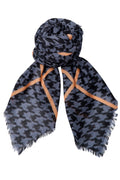 Johanna Wool Scarf | Grey/Black | Tørklæde fra Black Colour – nedsat