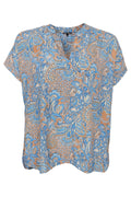Luna Andrea S/S Blouse | Golden Aqua – nedsat