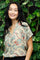 Luna Andrea S/S Top | Safari Passion | Bluse fra Black Colour