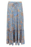 Luna Maxi Frill Skirt | Golden Aqua – nedsat