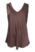 Mabel Double V-Neck Top | Coffee – nedsat