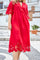 Madicken Long Dress | Red | Kjole fra Black Colour