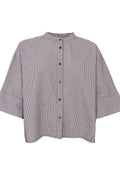 Manon Loose Shirt 41285 | Coffee | Black Colour