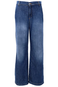 Nettie Box Jeans | Dunkelblaue Waschung | Hose von Black Colour