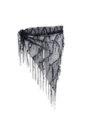 Nita Triangle Sequin Scarf | Black | Tørklæde fra Black Colour