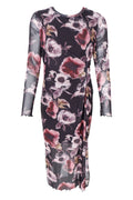 Rosey Mesh Dress 41256 | Black Rose | Black Colour – nedsat