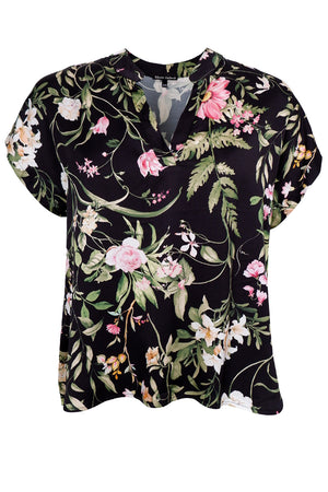 Zennia Blouse | Black Flower | Bluse fra Black Colour