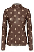 Soft Polka Mesh | Dark Maroon | Mesh fra Avery – nedsat
