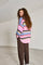 Frey Striped Cardigan | Soft Candy | Strik fra Black Colour