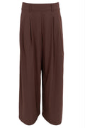 Davina Wideleg Pant | Coffee | Bukser fra Black Colour – nedsat