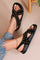 Double Crossed Sandals | Black | Sandaler fra Lazy Bear