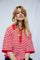 Sarif Pullover 207608 | True Red W. Star Off-White | Strik fra Freequent