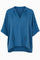 Cotton V-neck Shirt | Blå | Bluse fra Atelier C