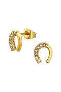 Horseshoe Studs with Crystal GD | Øreringe fra Birdsong
