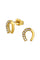 Horseshoe Studs with Crystal GD | Øreringe fra Birdsong