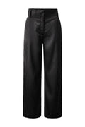 Eddy Wide Pants | Black Sateen