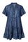 Kurzes schlichtes Kleid FL381-17 | Dunkelblau | Kleid von Lisen