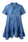 Kurzes schlichtes Kleid FL381-17 | Mittelblau | Kleid von Lisen