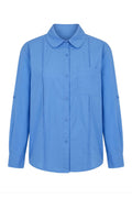Holly Stitch Shirt | Blue | Skjorte fra Atelier C – nedsat