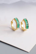 Aimi Earrings | Forgyldt/Grøn | Ørering fra Birdsong