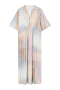 Hali Long Dress | Beige w. Light Blue | Kjoler fra Gustav – nedsat