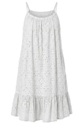 Safira Embroidery Strap Dress | White – nedsat