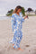 Wisteria Print Dress | Blue Leaves