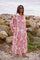 Wisteria Print Dress | Pink Leaves