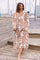 Wisteria Print Dress | Light Maroon Leaves