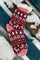 Fluffy Xmas Sock | Bordeaux | Julesokker fra Lazy Bear
