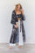 Kauai-Kimono | Schwarz/Weiß Tiedye | Kimono von Statebird